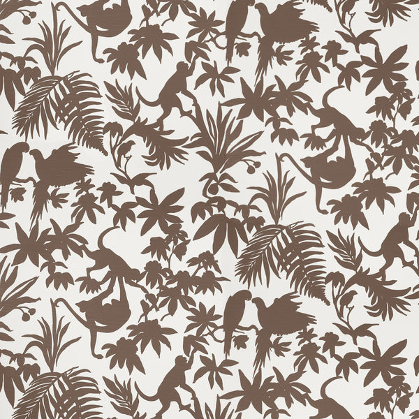 St. Kitts Brown - Brown Wallcovering | Thibaut