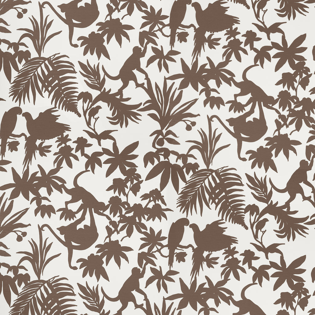 St. Kitts Brown - Brown Wallcovering | Thibaut