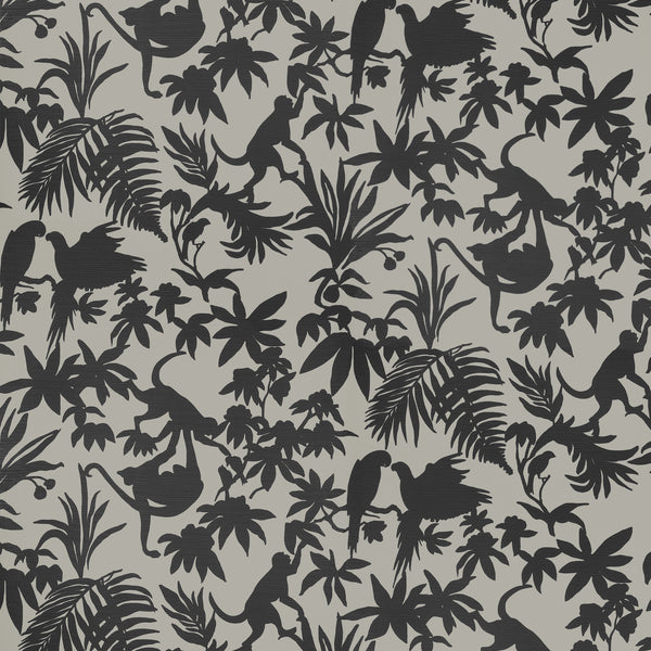 St. Kitts Black and Tan - Black and Tan Wallcovering | Thibaut