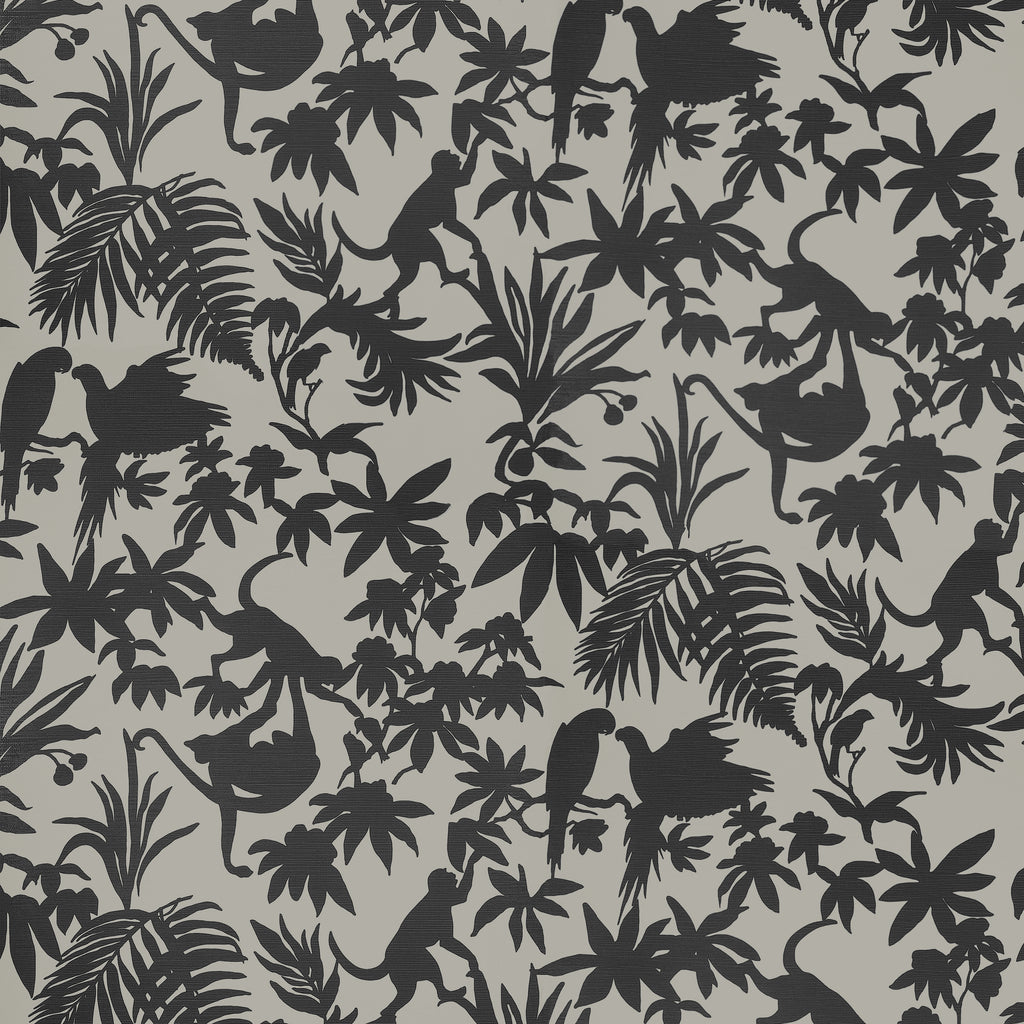 St. Kitts Black and Tan - Black and Tan Wallcovering | Thibaut