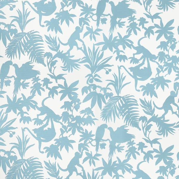 St. Kitts Blue - Blue Wallcovering | Thibaut