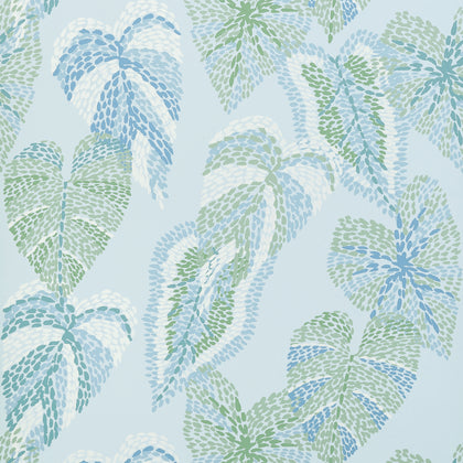 Delila Soft Blue - Soft Blue Wallcovering | Thibaut