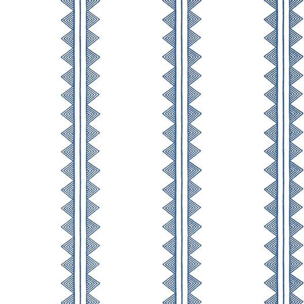 Agave Stripe Navy - Navy Wallcovering | Thibaut