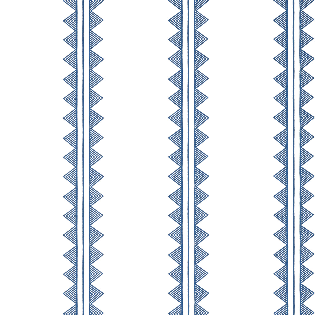 Agave Stripe Navy - Navy Wallcovering | Thibaut