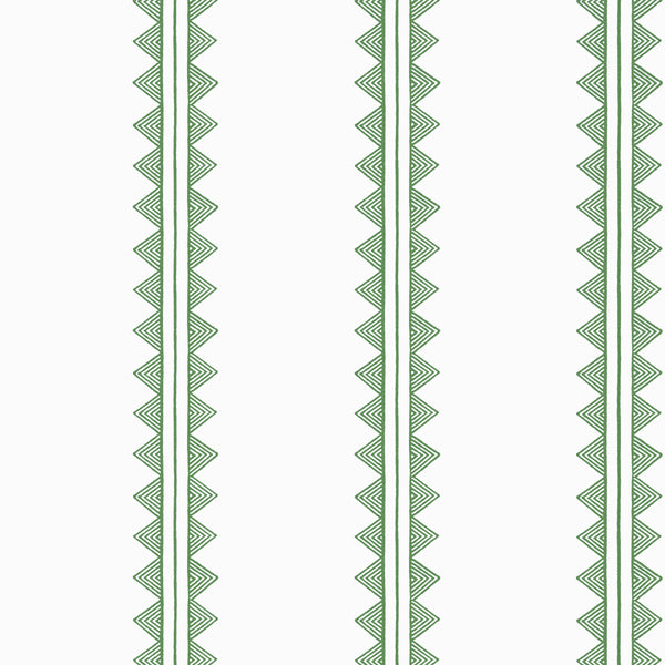 Agave Stripe Green - Ivory Wallcovering | Thibaut