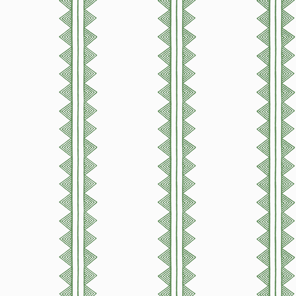 Agave Stripe Green - Ivory Wallcovering | Thibaut