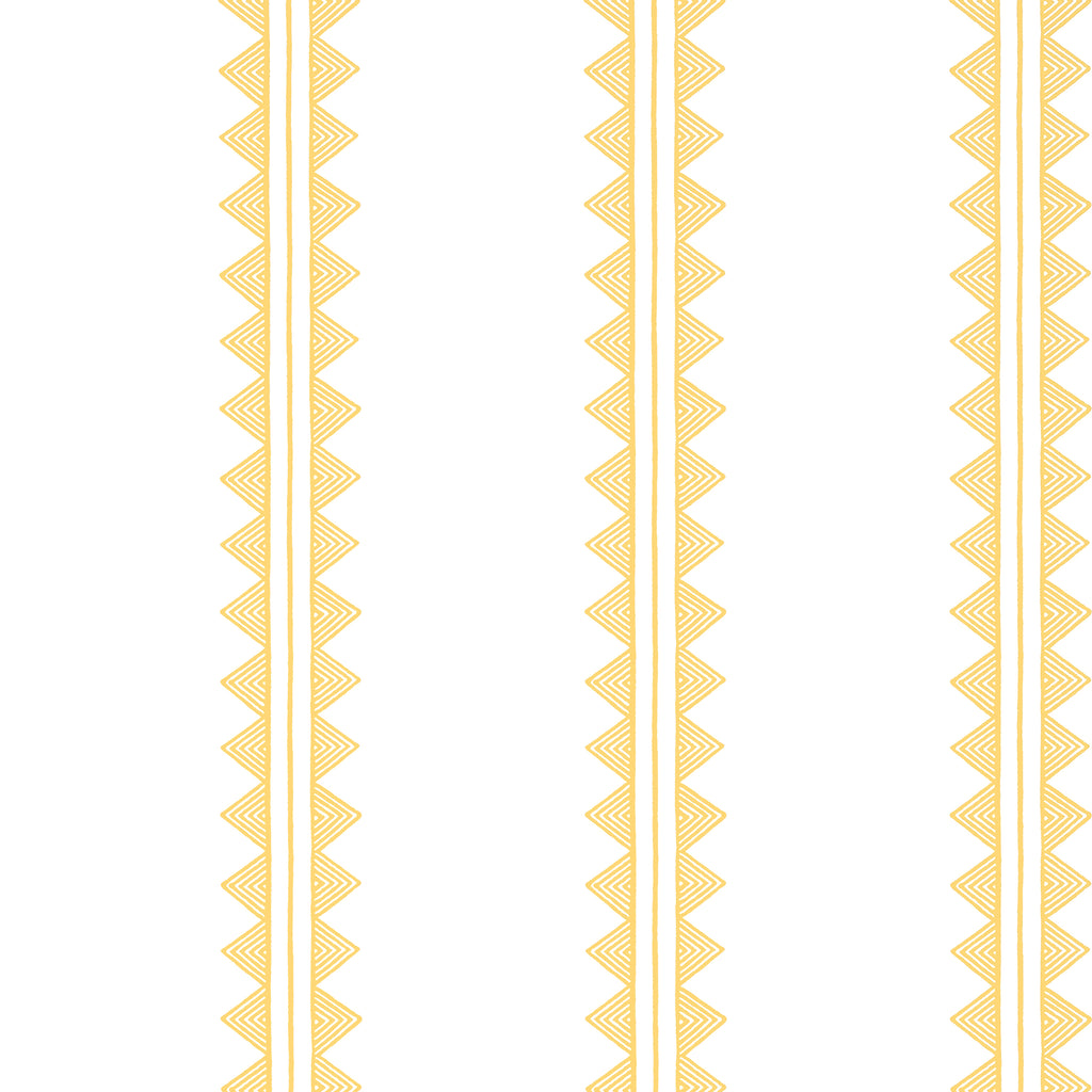 Agave Stripe Yellow - Pale Goldenrod Wallcovering | Thibaut