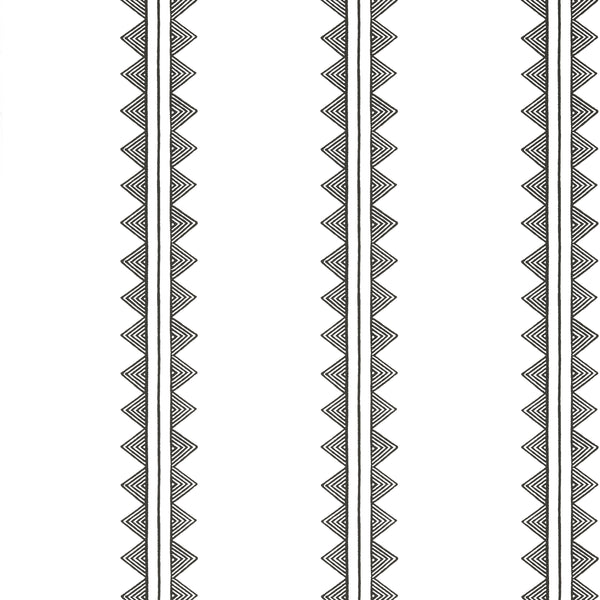 Agave Stripe Black - Black Wallcovering | Thibaut