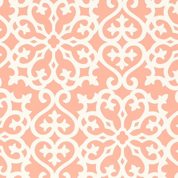 Allison Coral - Coral Wallcovering | Thibaut