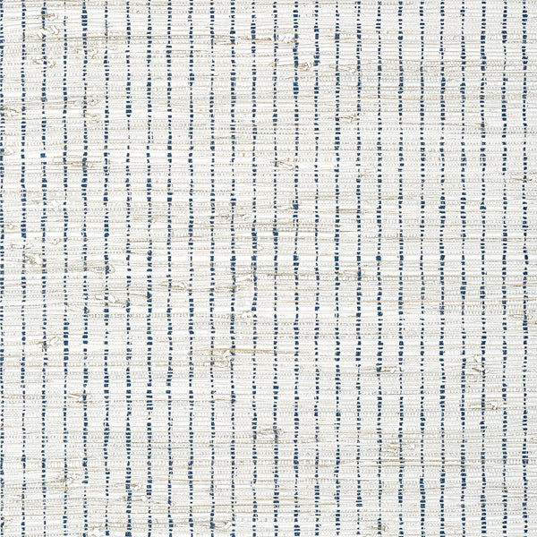 Sutton Stripe, Navy on White Wallcoverings | Thibaut