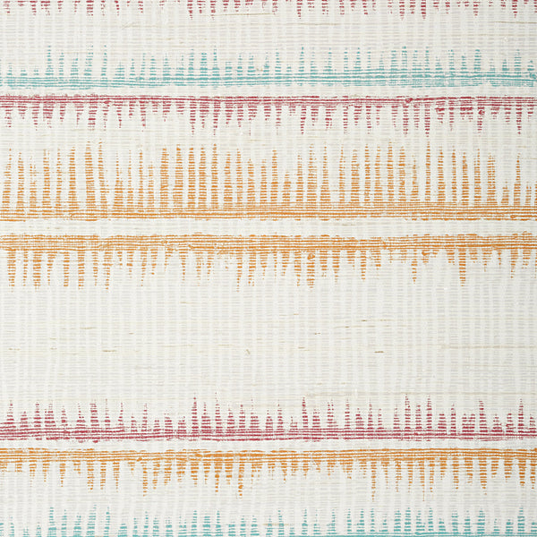 Passage, Melon and Turquoise Wallcoverings | Thibaut