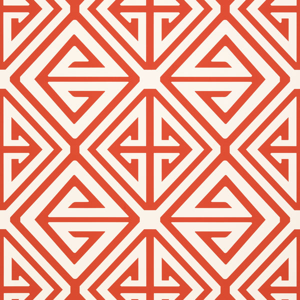 Demetrius Coral - Coral Wallcovering | Thibaut