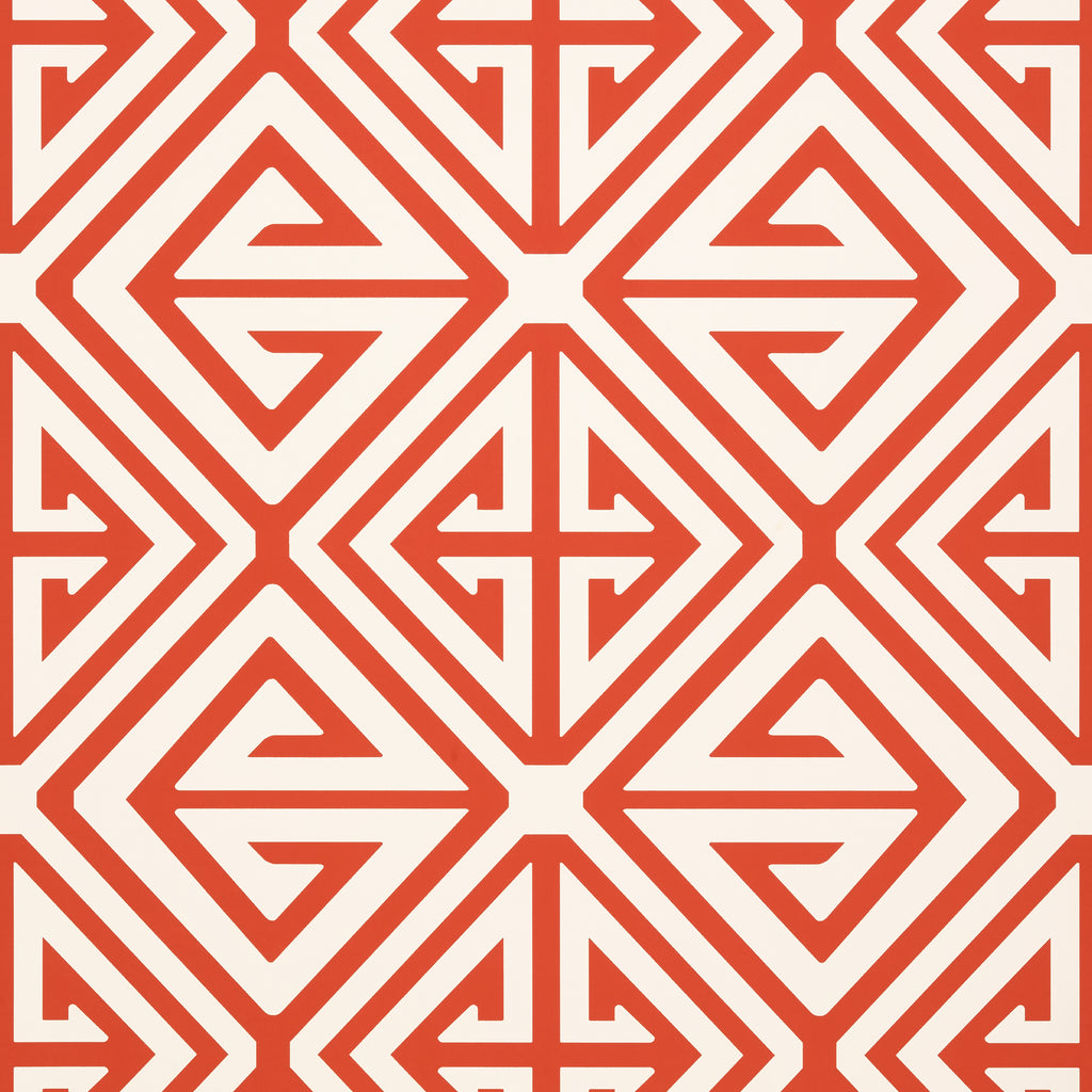 Demetrius Coral - Coral Wallcovering | Thibaut