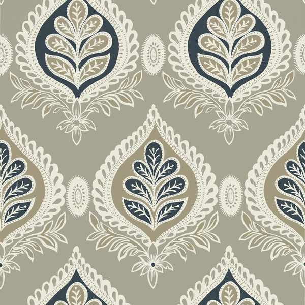 Midland Grey - Grey Wallcovering | Thibaut