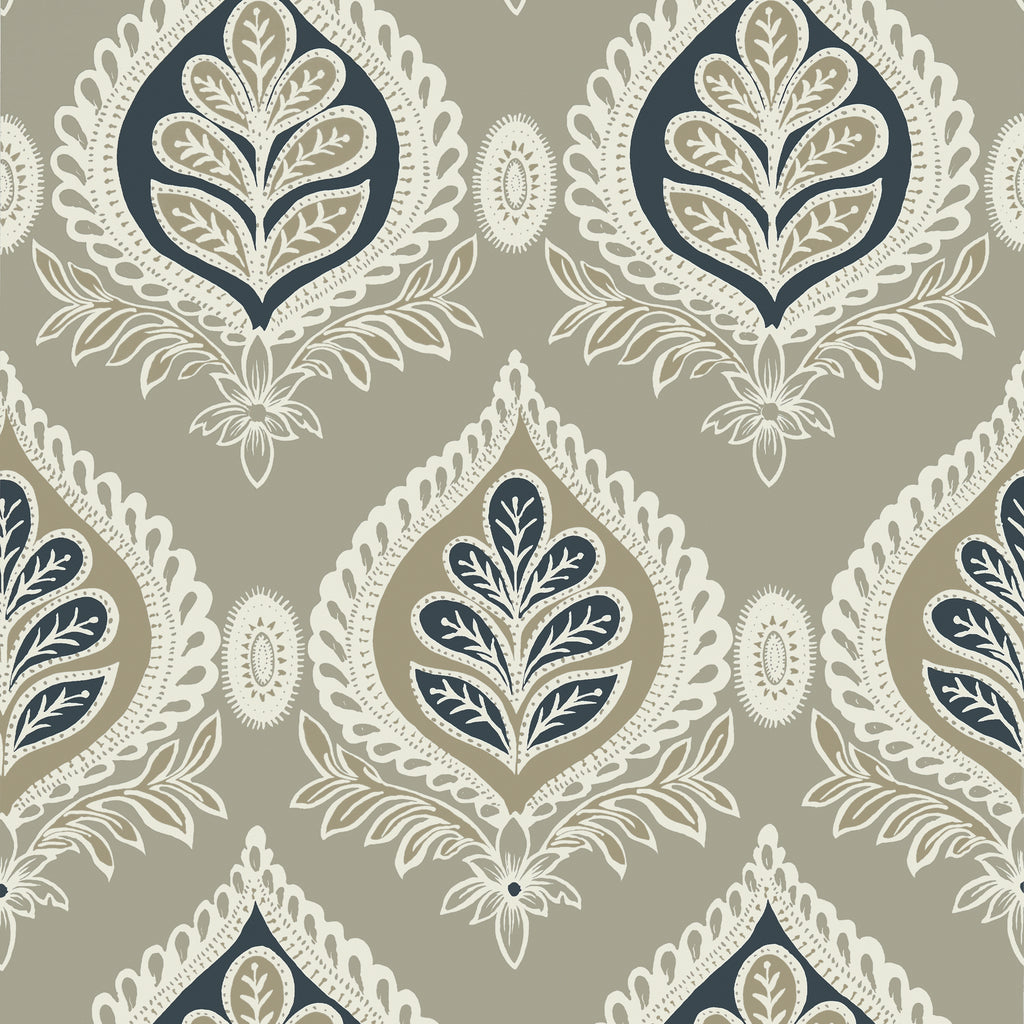 Midland Grey - Grey Wallcovering | Thibaut