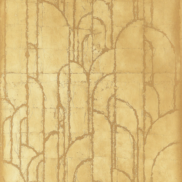 Deco Moon, Gold Wallcoverings | Thibaut