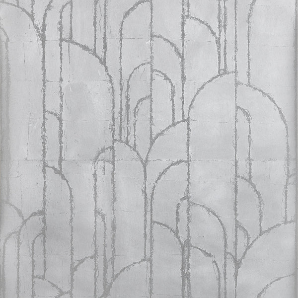 Deco Moon, Silver Wallcoverings | Thibaut