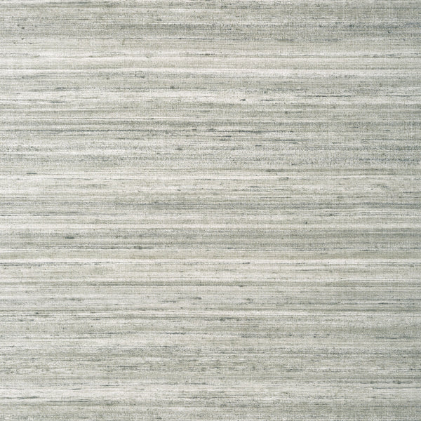 Wild Silk, Charcoal on Metallic Silver Wallcoverings | Thibaut