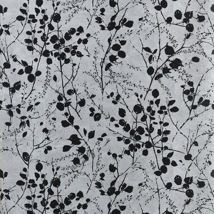 Katamari Bud, Silver and Black Wallcoverings | Thibaut