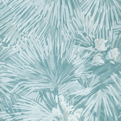 Palmier, Spa Blue Wallcoverings | Thibaut