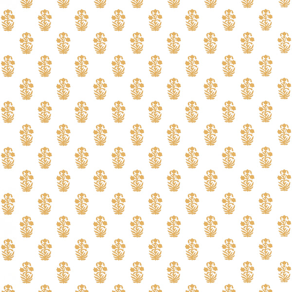 Corwin Gold on White - White Wallcovering | Thibaut
