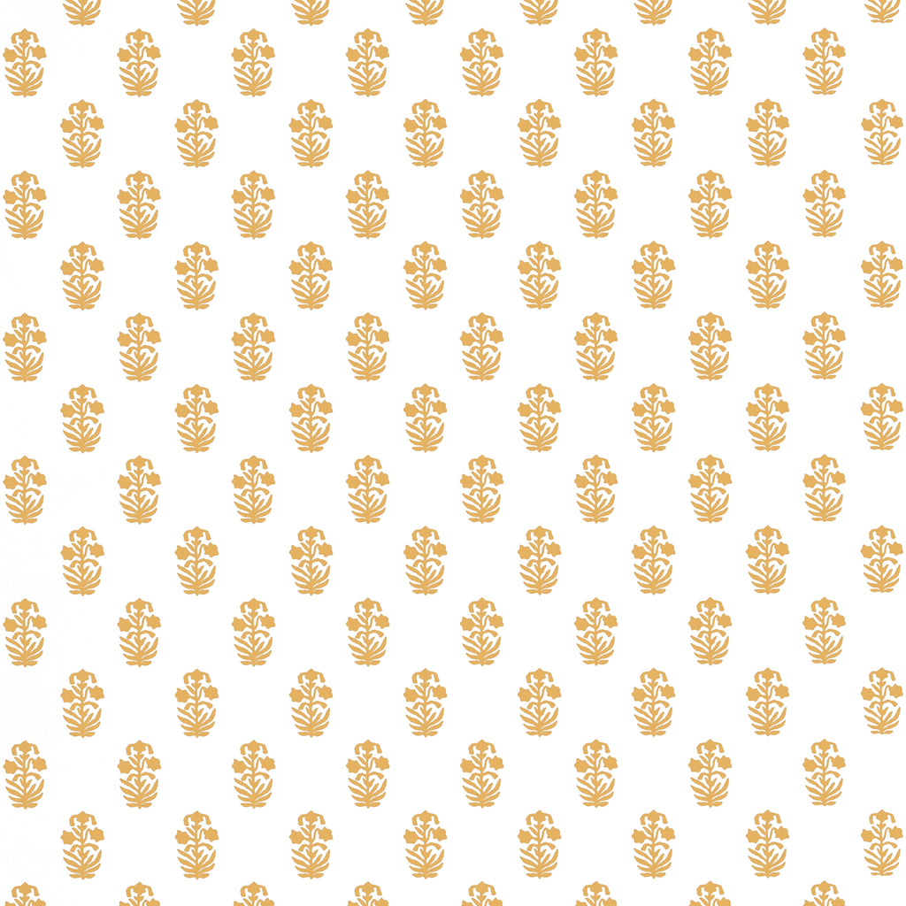 Corwin Gold on White - White Wallcovering | Thibaut
