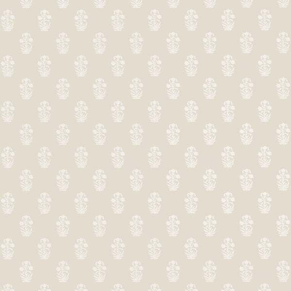 Corwin White on Natural - Beige Wallcovering | Thibaut