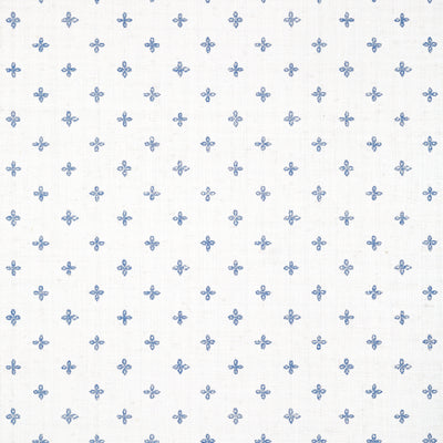 Bethany Navy on White - White Wallcovering | Thibaut