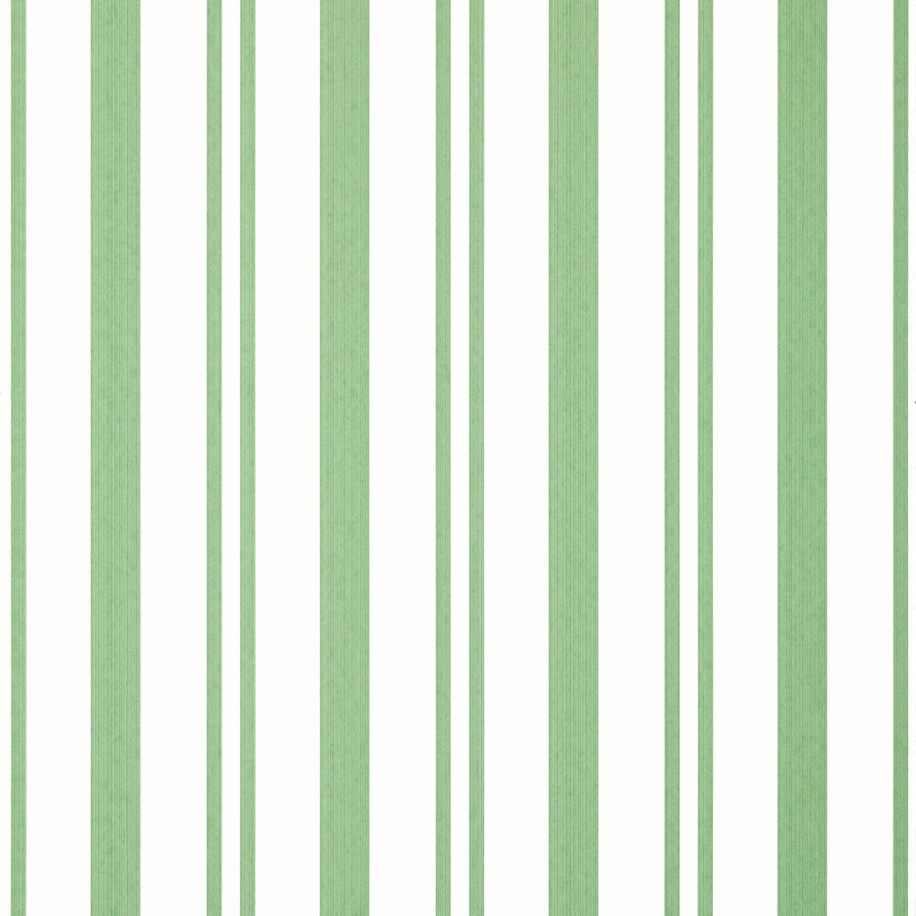 Maggie Stripe Green - Green Wallcovering | Thibaut
