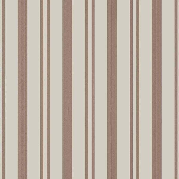 Maggie Stripe Brown - Brown Wallcovering | Thibaut