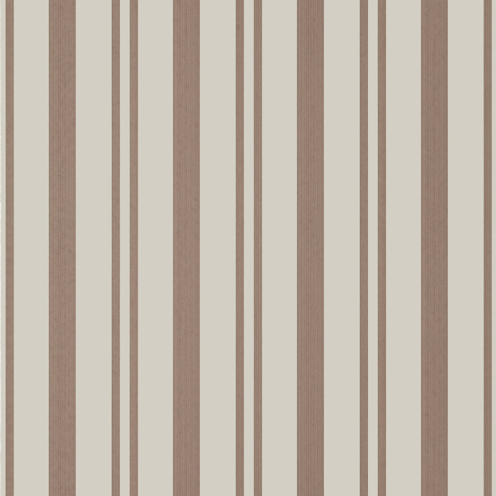 Maggie Stripe Brown - Brown Wallcovering | Thibaut
