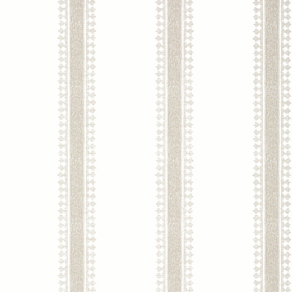 Cambridge Stripe Beige - Beige Wallcovering | Thibaut