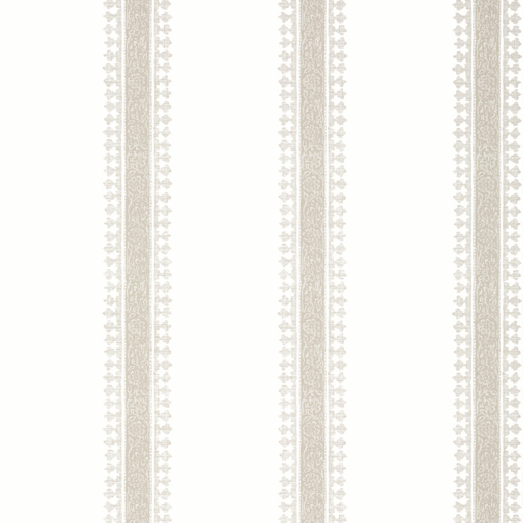 Cambridge Stripe Beige - Beige Wallcovering | Thibaut