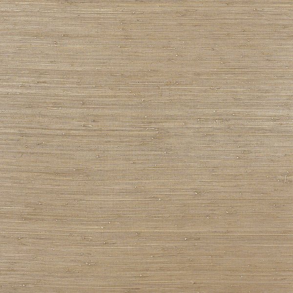 Rush Cloth Pewter - Pewter Natural Wallcovering | Thibaut
