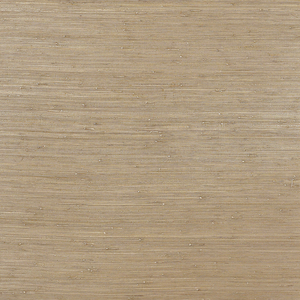 Rush Cloth Pewter - Pewter Natural Wallcovering | Thibaut