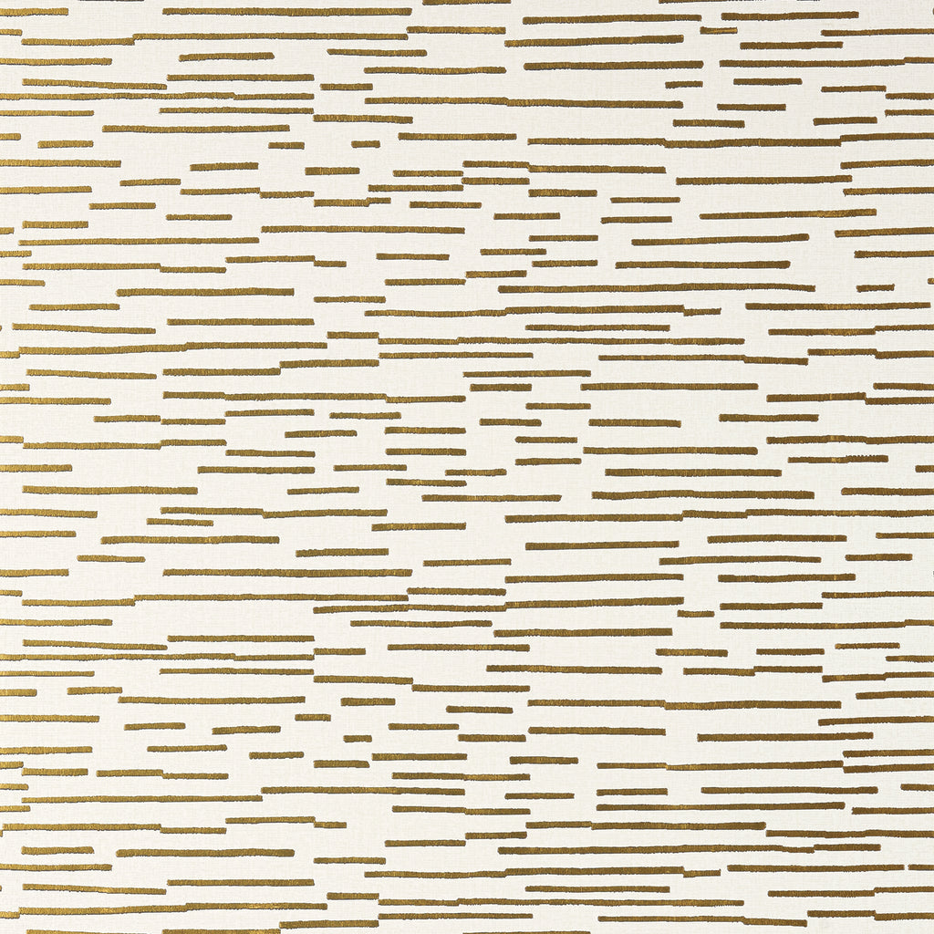 Sierra Metallic Silver on Metallic Gold on Cream | Thibaut