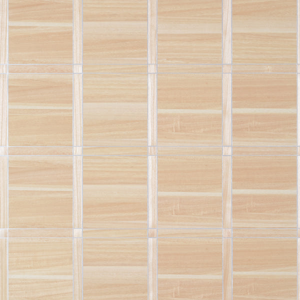 Wood Panel Natural and Metallic Silver - Silver Wallcovering | Thibaut