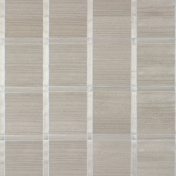 Wood Panel Taupe and Metallic Silver - Silver Wallcovering | Thibaut