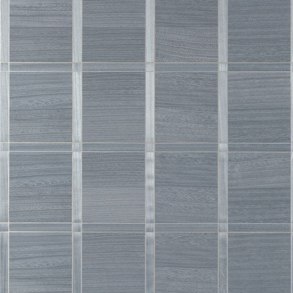 Wood Panel Cadet and Metallic Pewter - Pewter Wallcovering | Thibaut