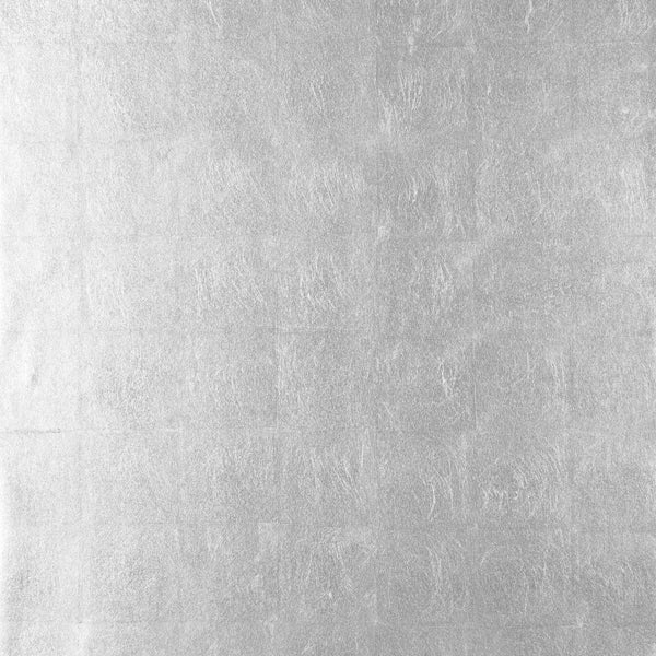 Metal Leaf Metallic Silver - Silver Wallcovering | Thibaut