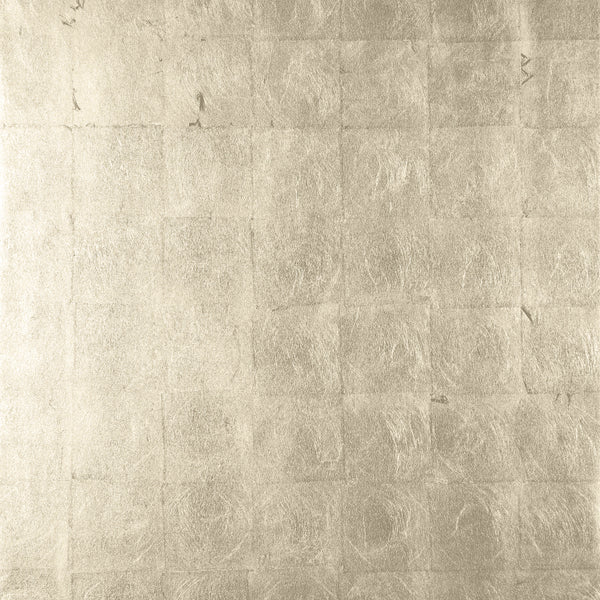 Metal Leaf Metallic Pewter - Pewter Wallcovering | Thibaut
