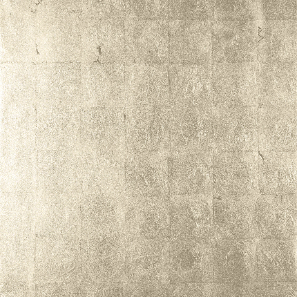 Metal Leaf Metallic Pewter - Pewter Wallcovering | Thibaut