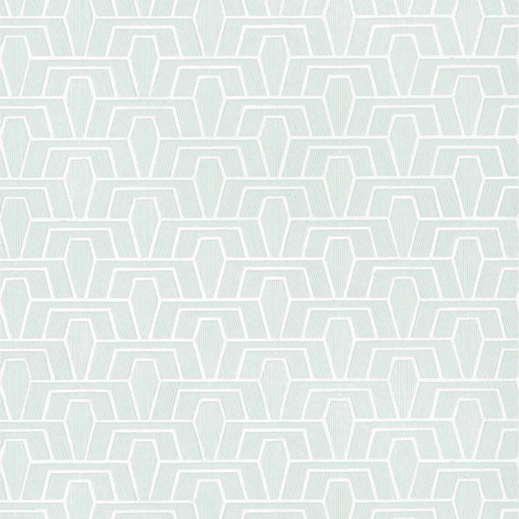 Hinton Tunnel Mist - Pale Green Wallcovering | Thibaut