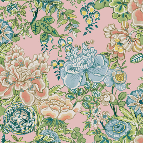 Peony Garden Blush - Blush Wallcovering | Thibaut