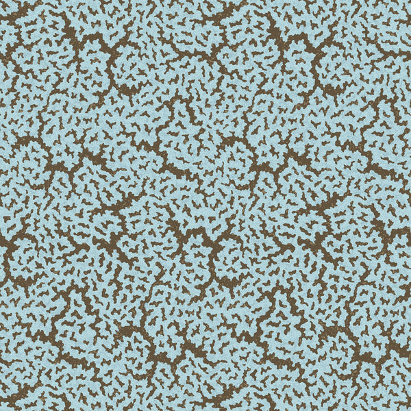 Maldives Spa Blue and Brown - Brown Wallcovering | Thibaut
