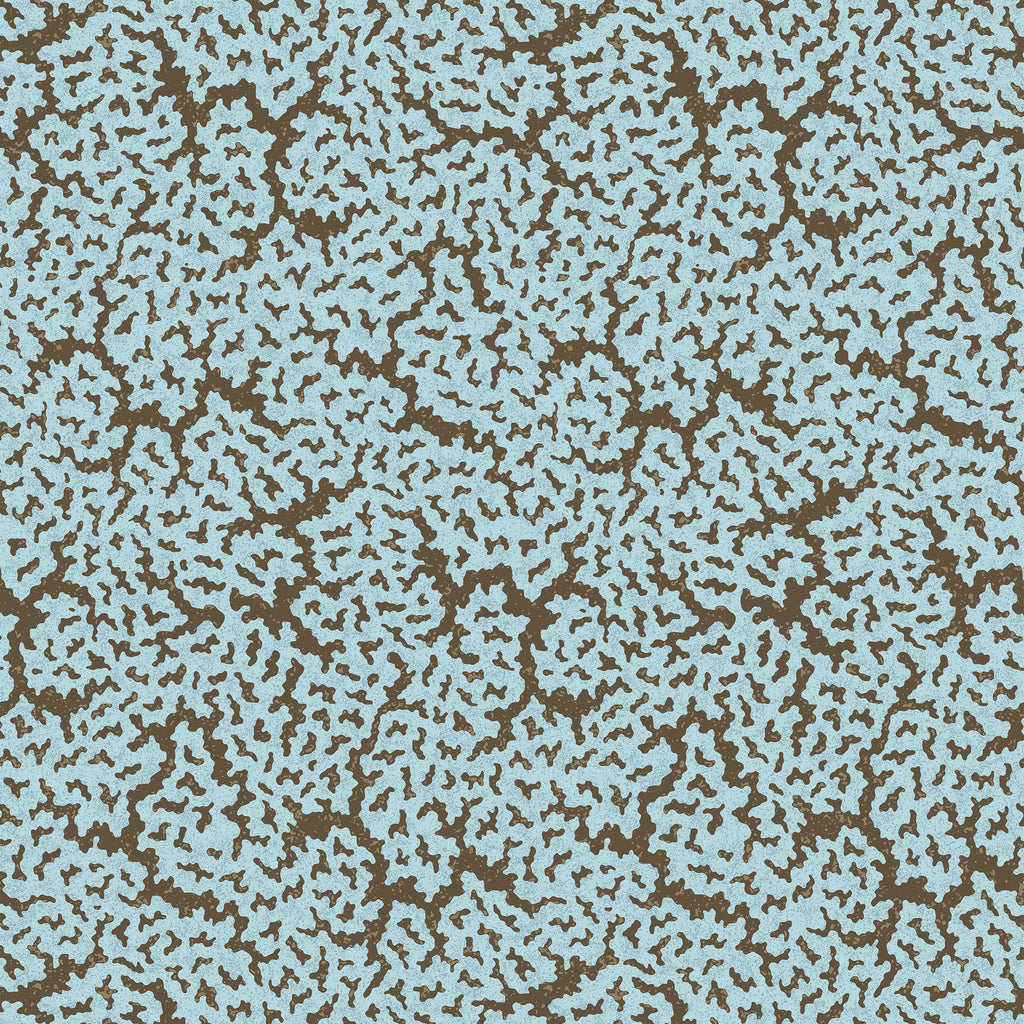 Maldives Spa Blue and Brown - Brown Wallcovering | Thibaut