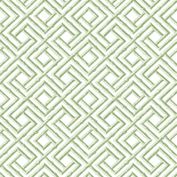 French Lattice Green - Sage Green Wallcovering | Thibaut