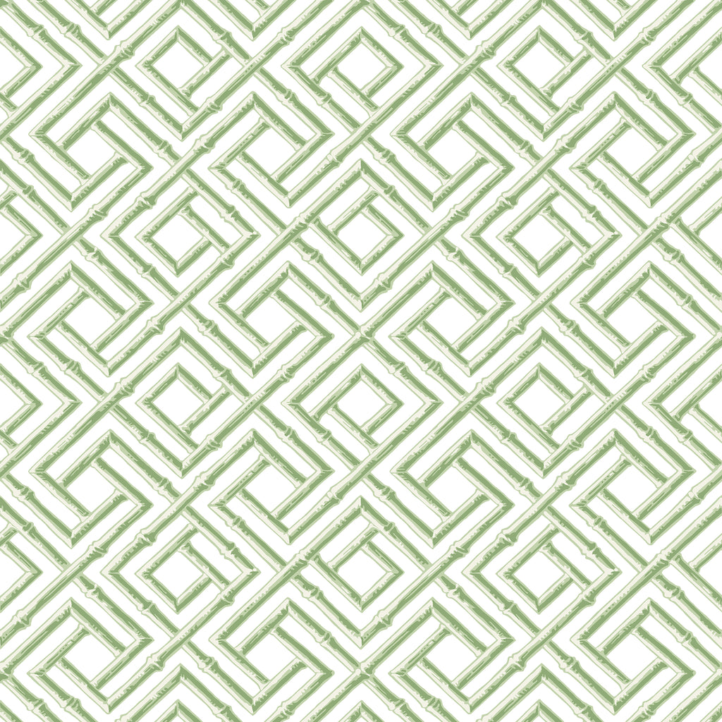 French Lattice Green - Sage Green Wallcovering | Thibaut