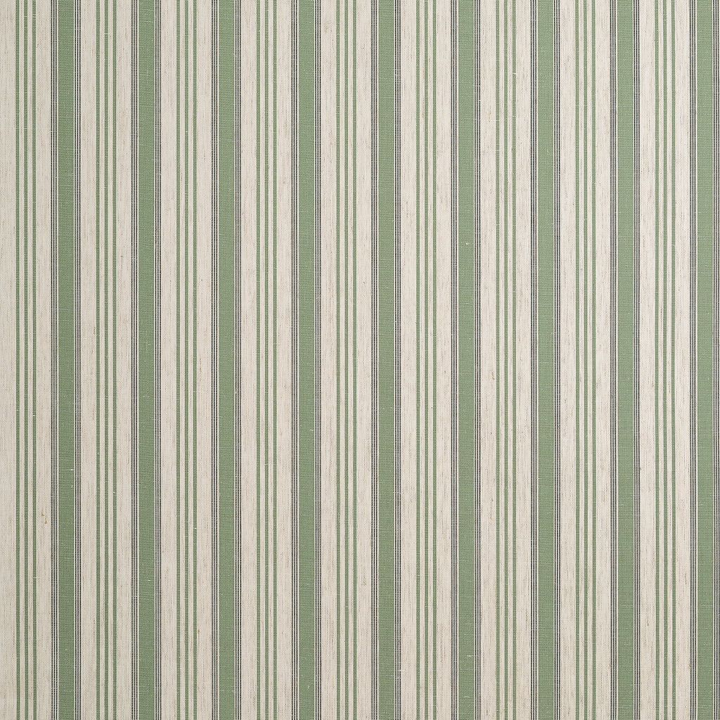 Bennett Stripe Green - Green Wallcovering | Thibaut