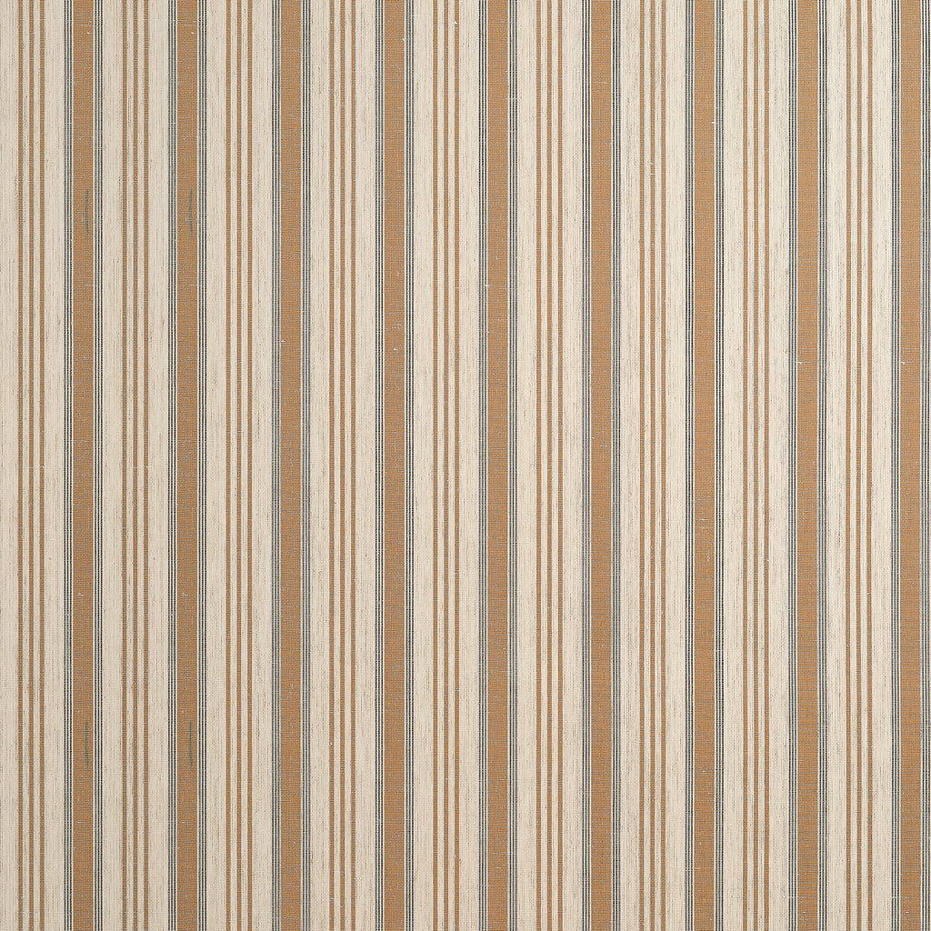 Bennett Stripe Cognac - Cognac Wallcovering | Thibaut